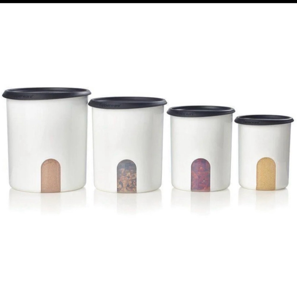 NEW (NIP) Tupperware one Touch 4 piece Canister Set
